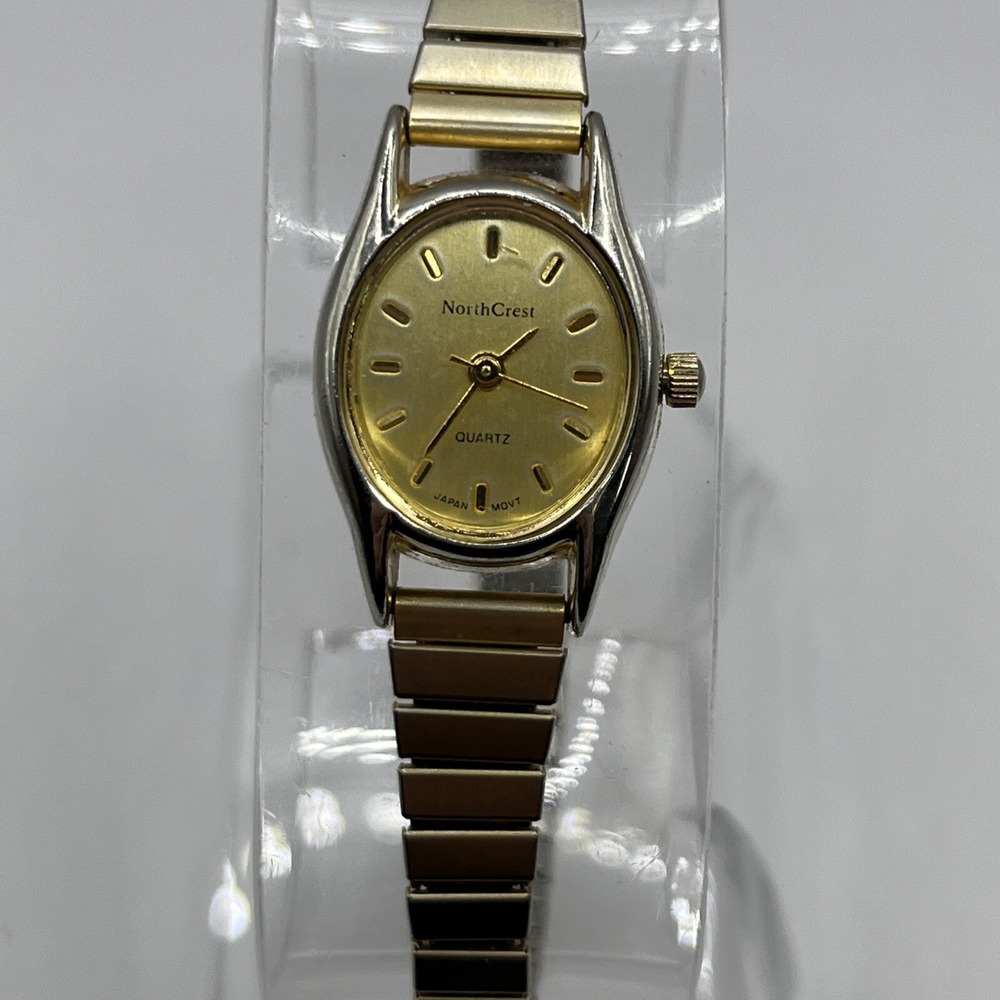 North Crest Women's Vintage Watch Gold Expandable Band-‎ New Battery